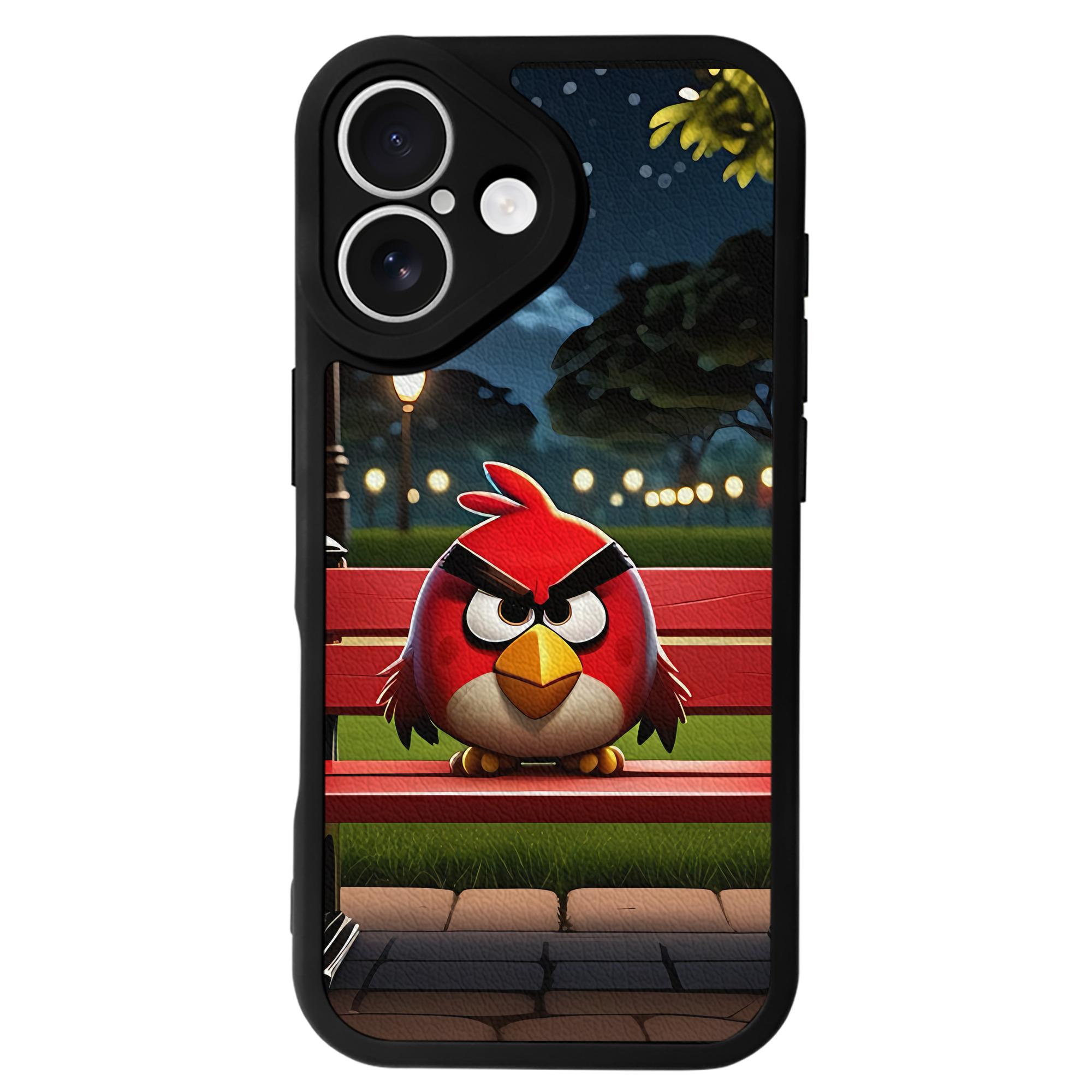 （画像用） Angry Birds アングリーバード 【iPhone 16シリーズ対応】シリコンスマホケース（レザー調） 材質：シリコン